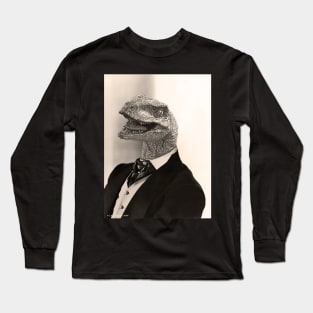 Gentleman Velociraptor having a Laugh Long Sleeve T-Shirt